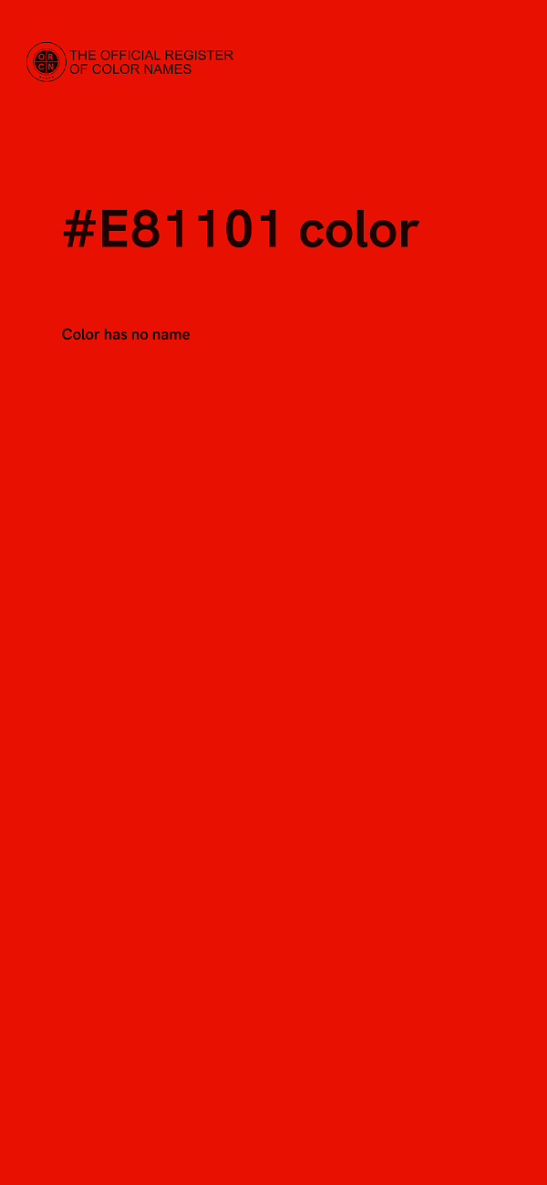 #E81101 color image