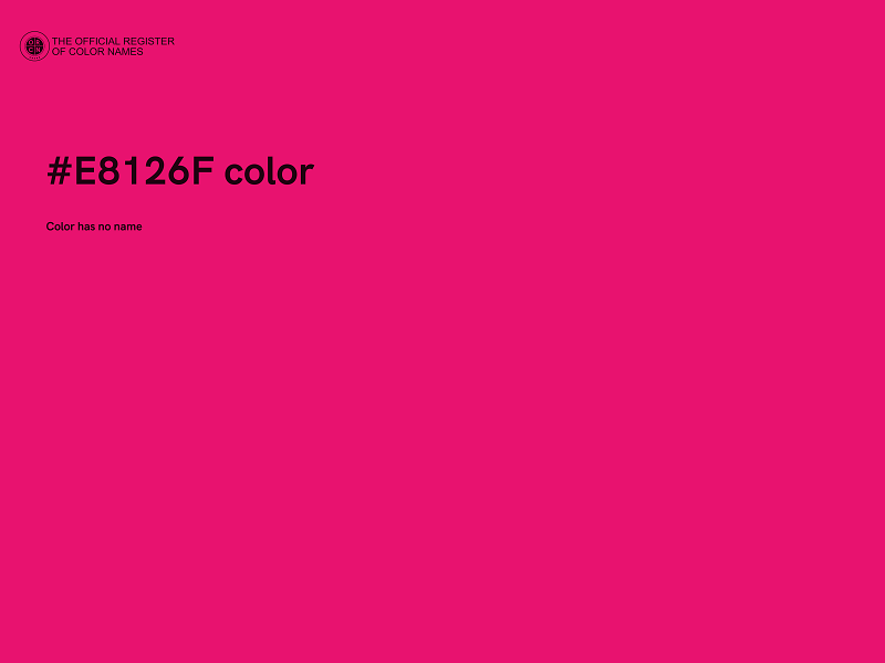 #E8126F color image