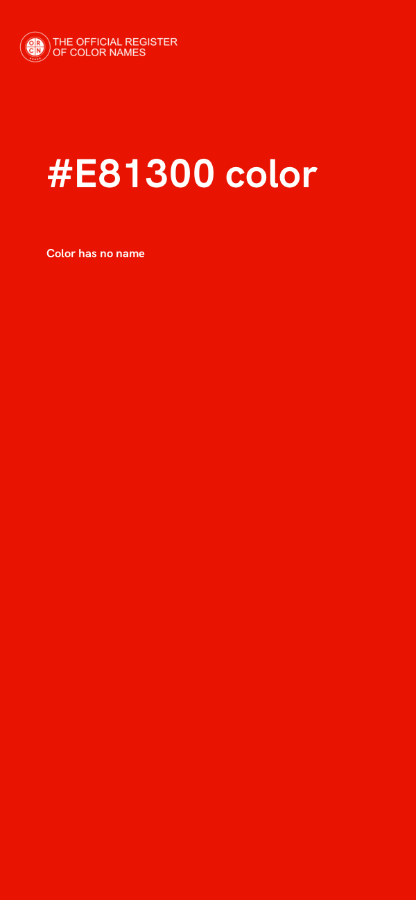 #E81300 color image
