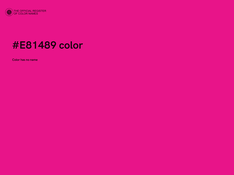 #E81489 color image