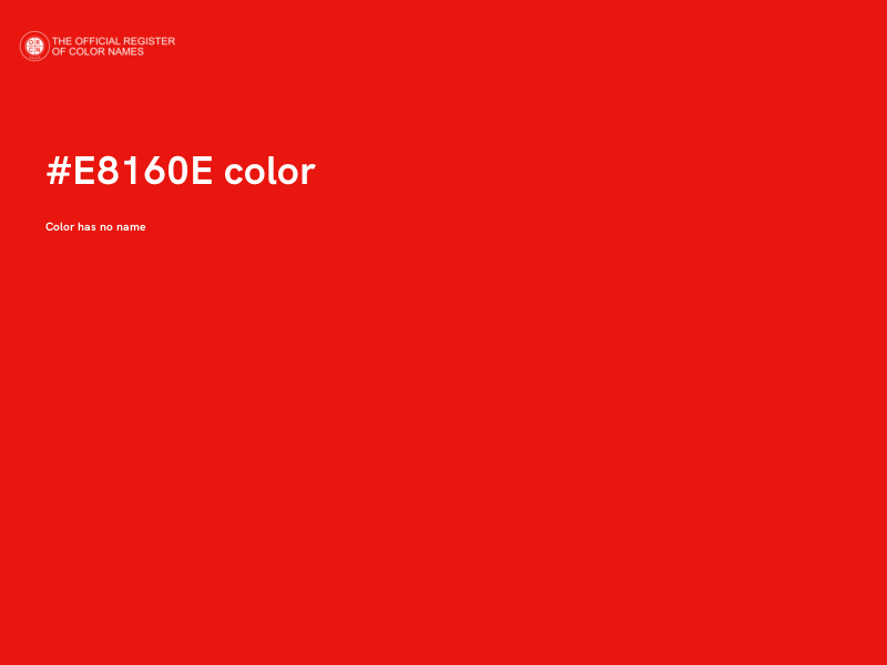 #E8160E color image