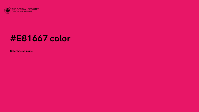 #E81667 color image