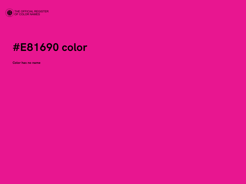 #E81690 color image