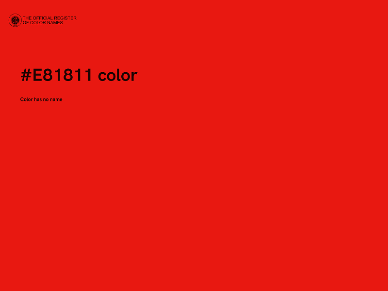 #E81811 color image