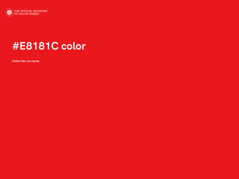 #E8181C color image