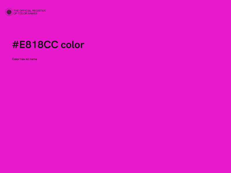 #E818CC color image