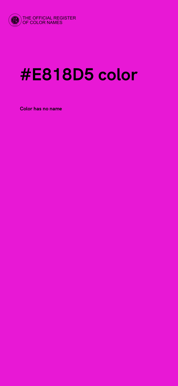 #E818D5 color image