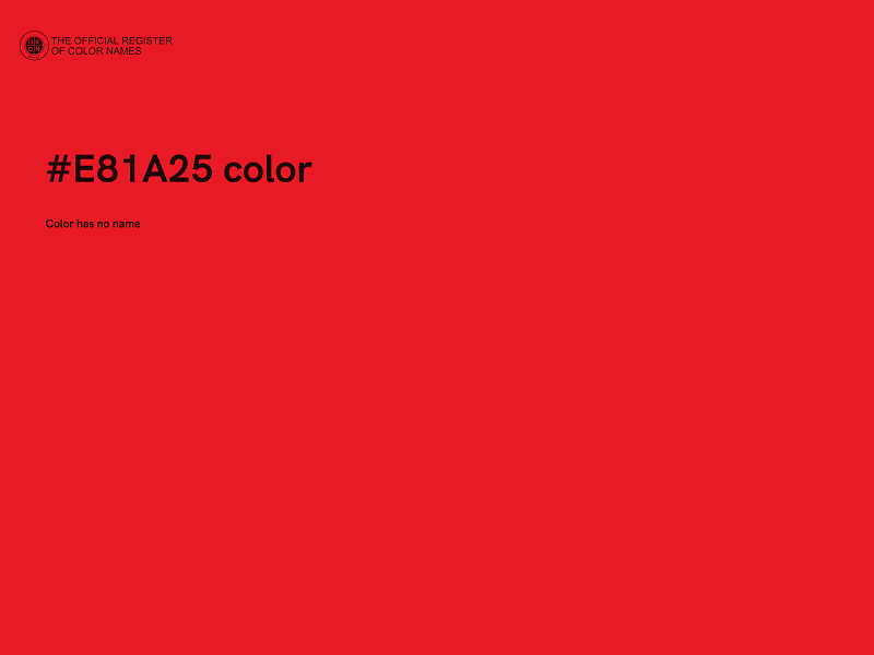 #E81A25 color image