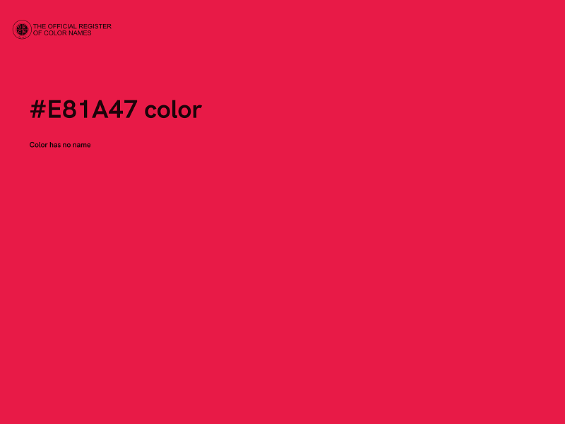 #E81A47 color image