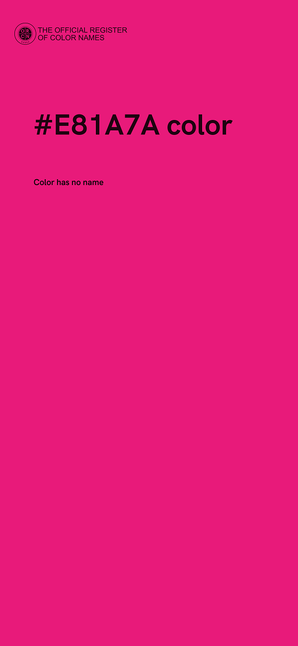 #E81A7A color image