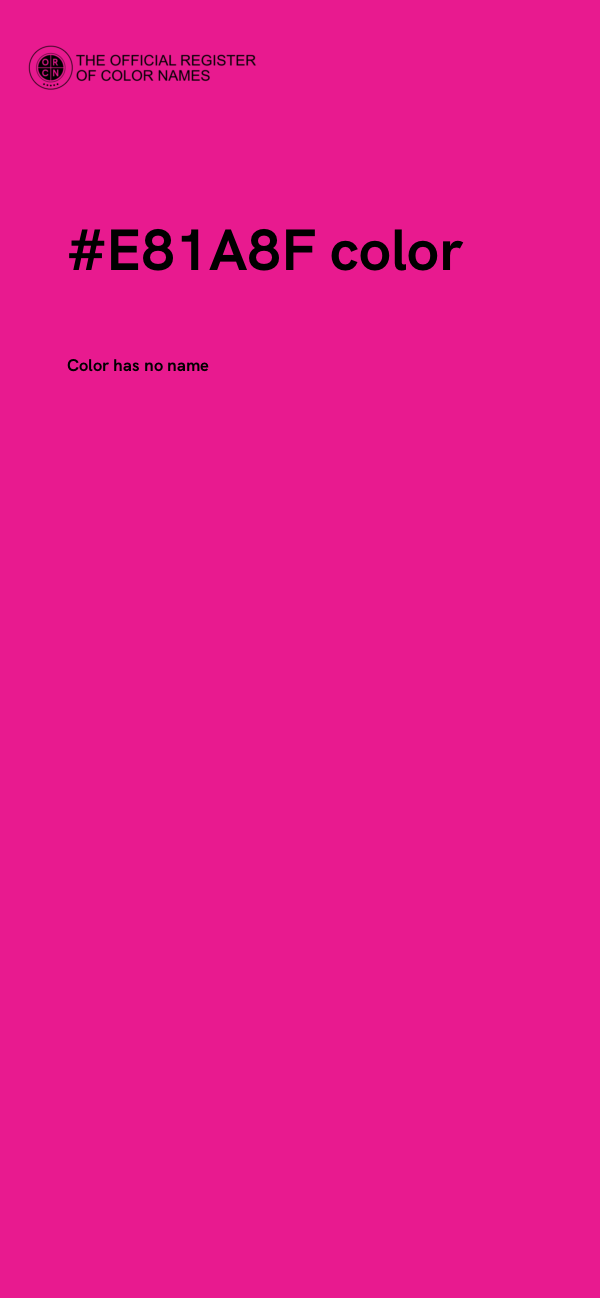 #E81A8F color image