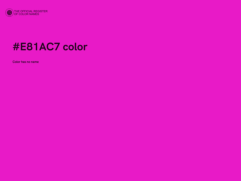 #E81AC7 color image