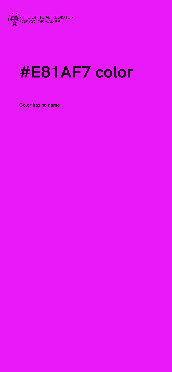 #E81AF7 color image