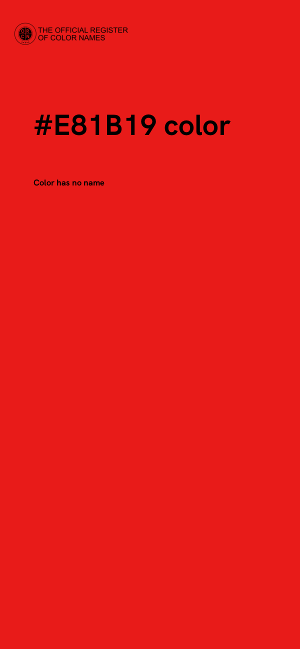 #E81B19 color image