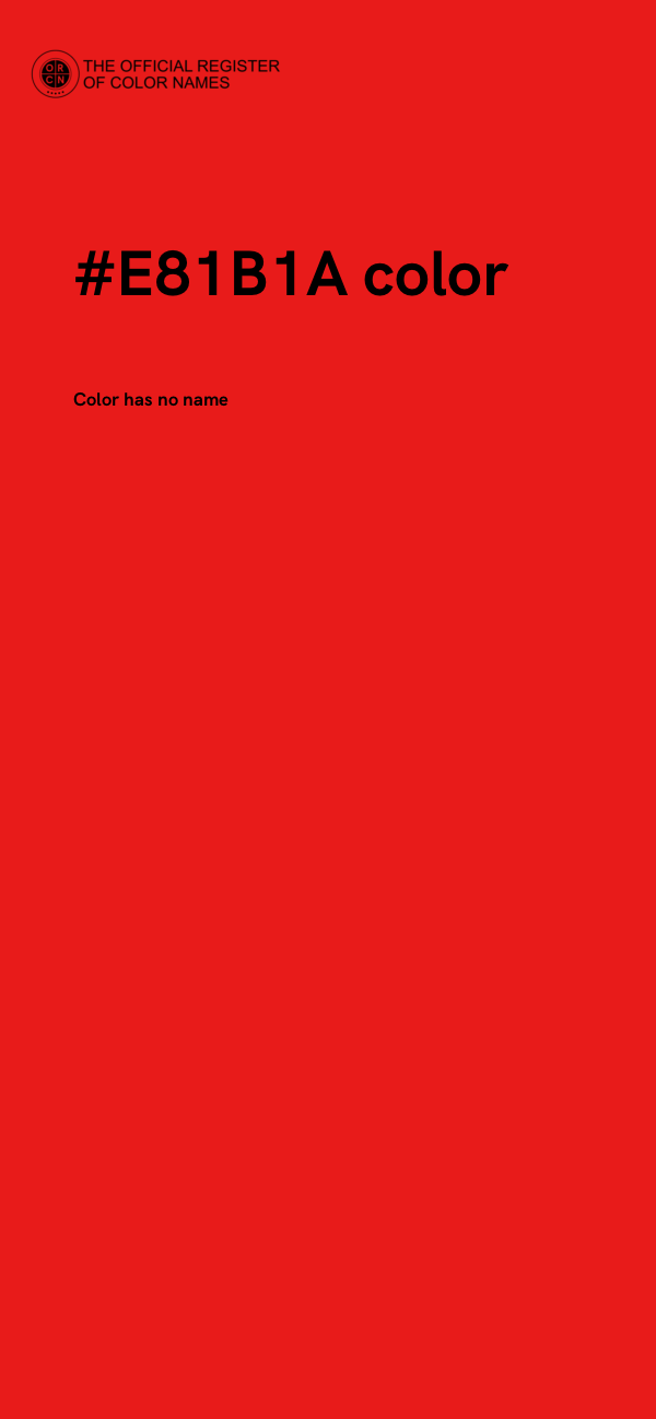 #E81B1A color image