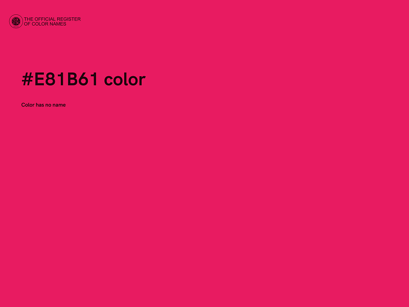 #E81B61 color image