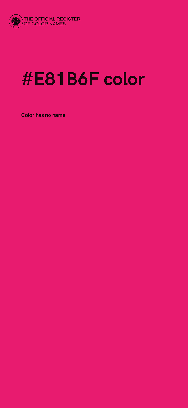 #E81B6F color image