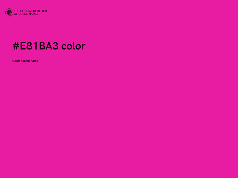 #E81BA3 color image