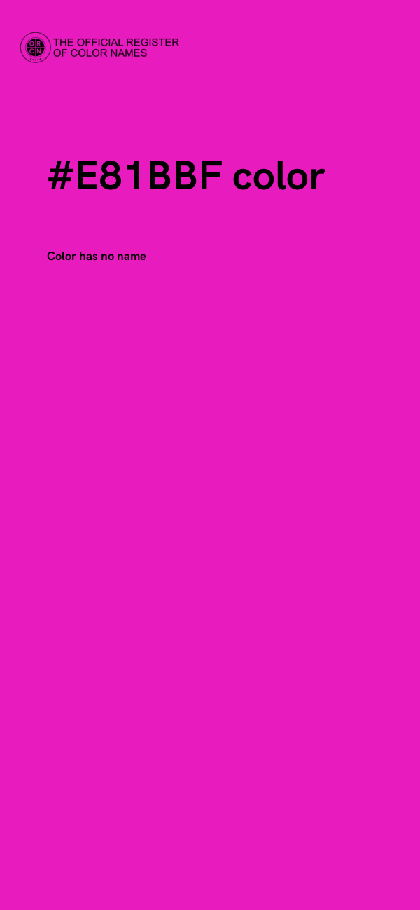 #E81BBF color image