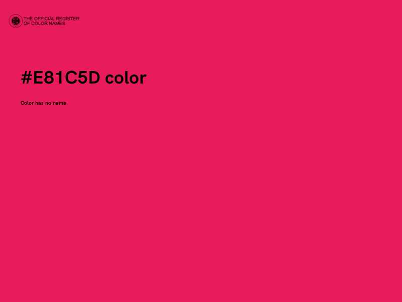 #E81C5D color image