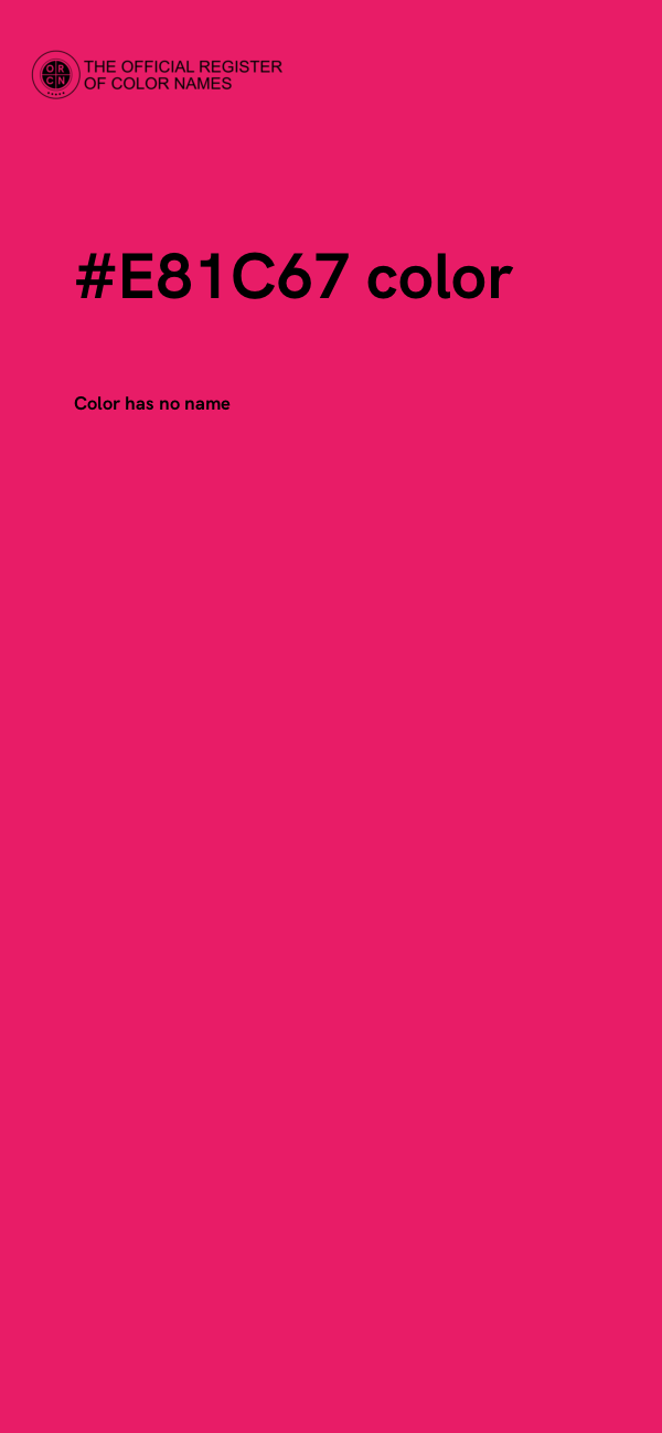 #E81C67 color image