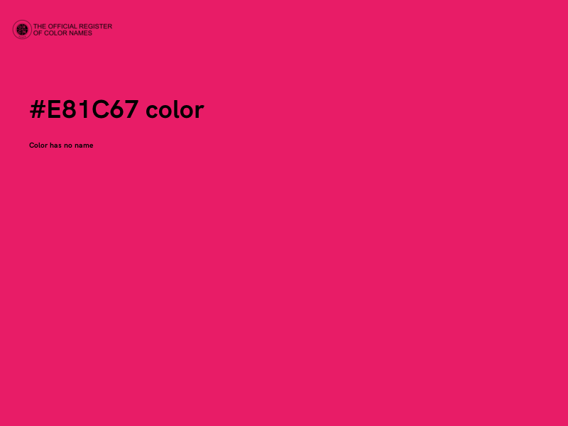 #E81C67 color image