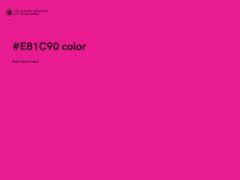 #E81C90 color image