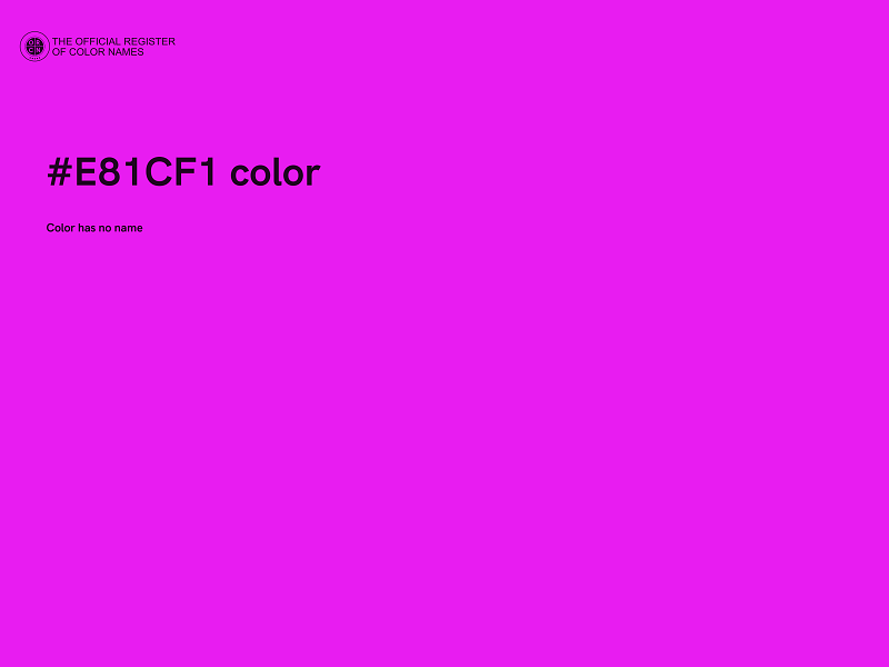 #E81CF1 color image