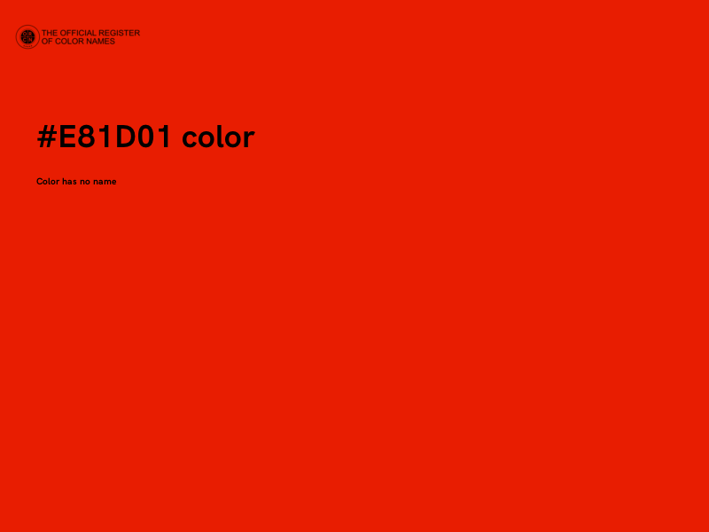 #E81D01 color image