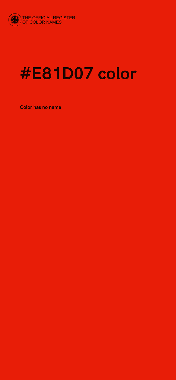 #E81D07 color image