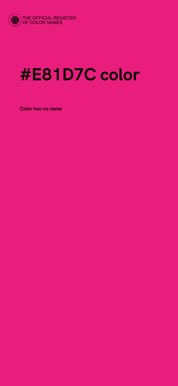 #E81D7C color image