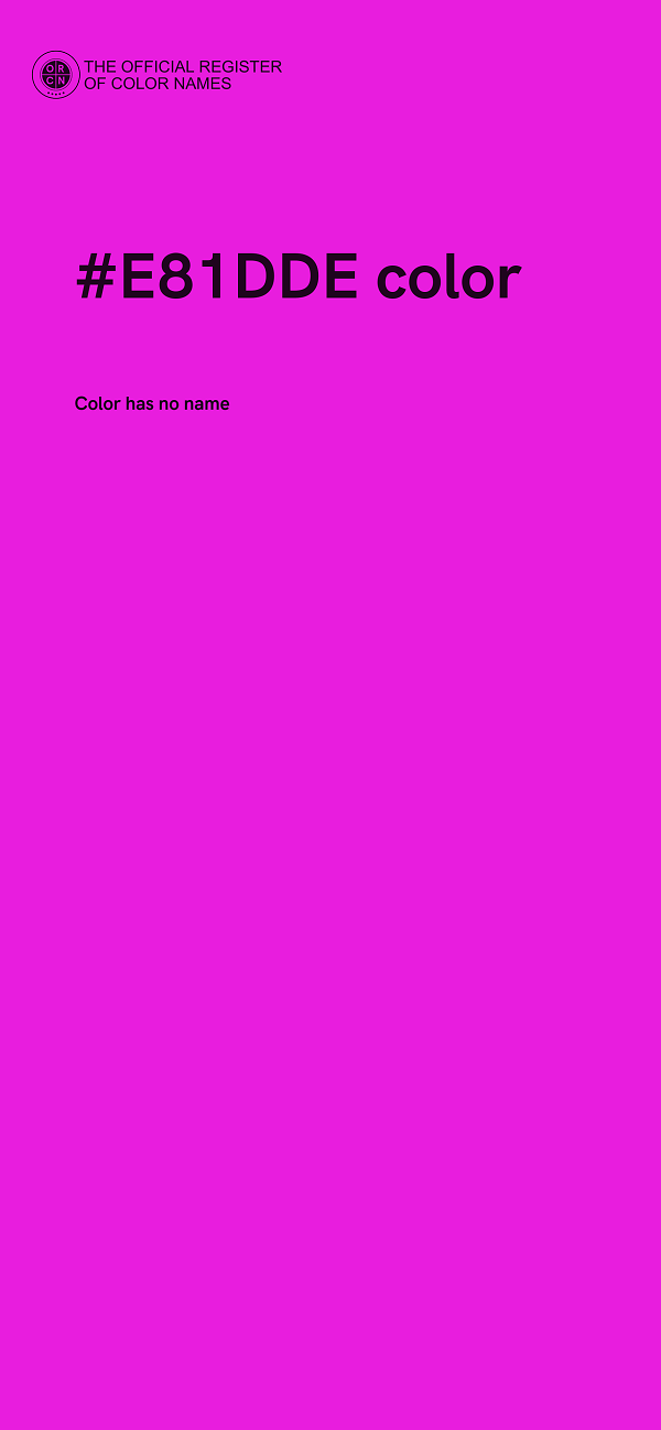 #E81DDE color image