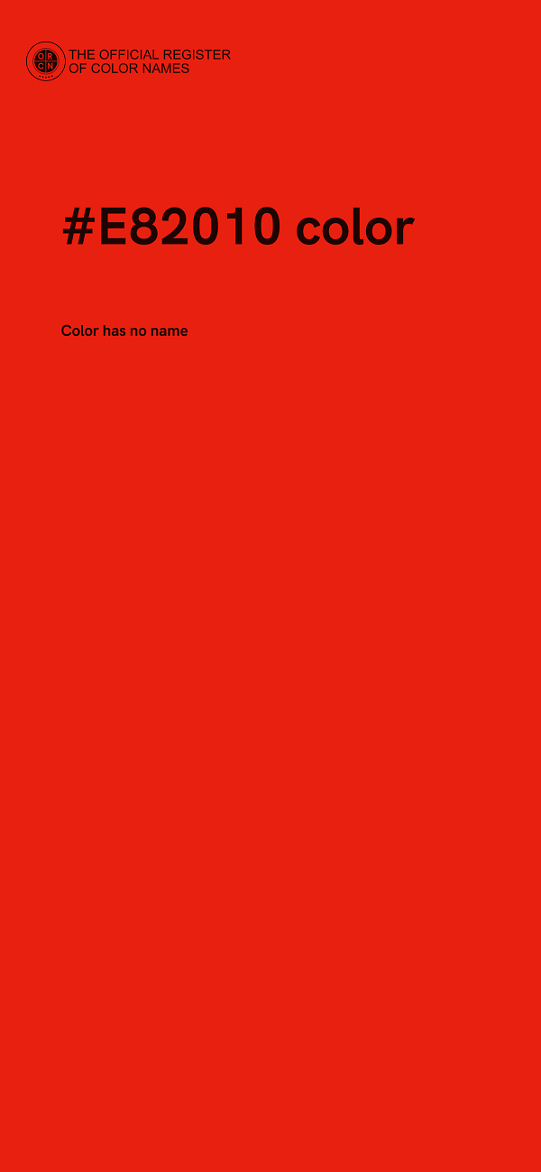 #E82010 color image
