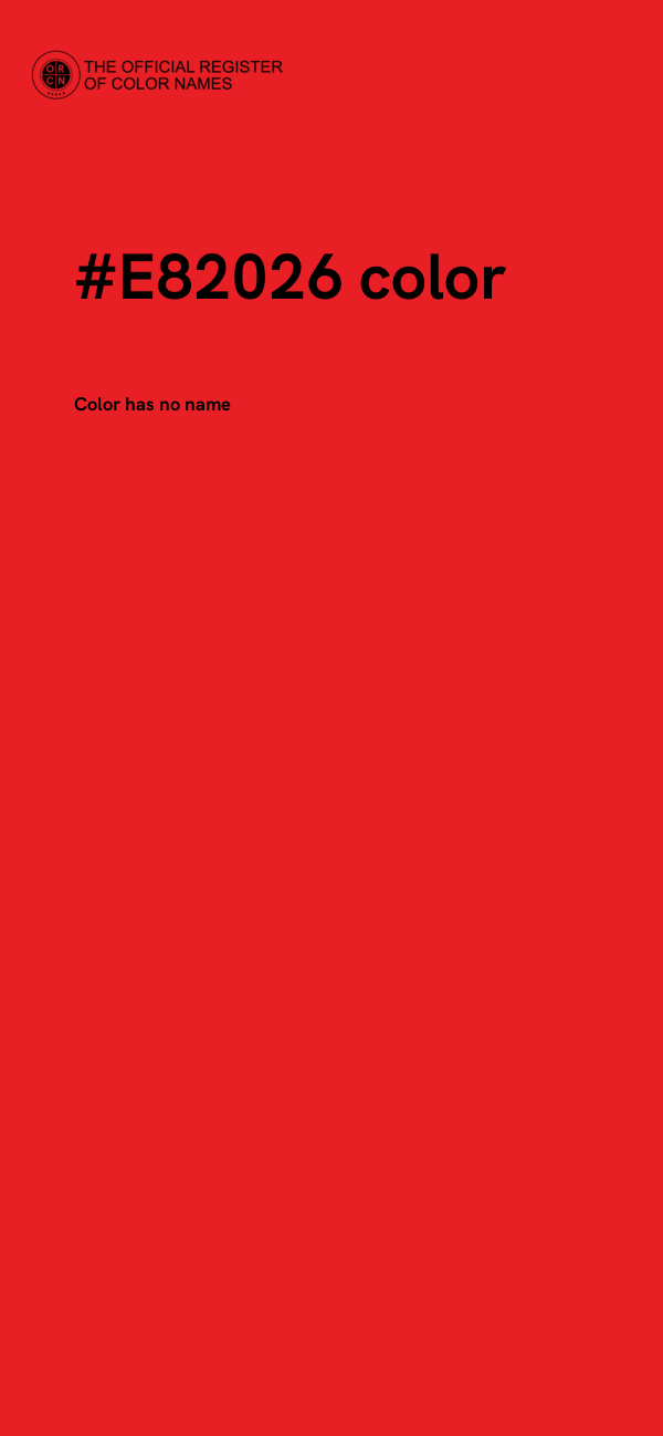 #E82026 color image