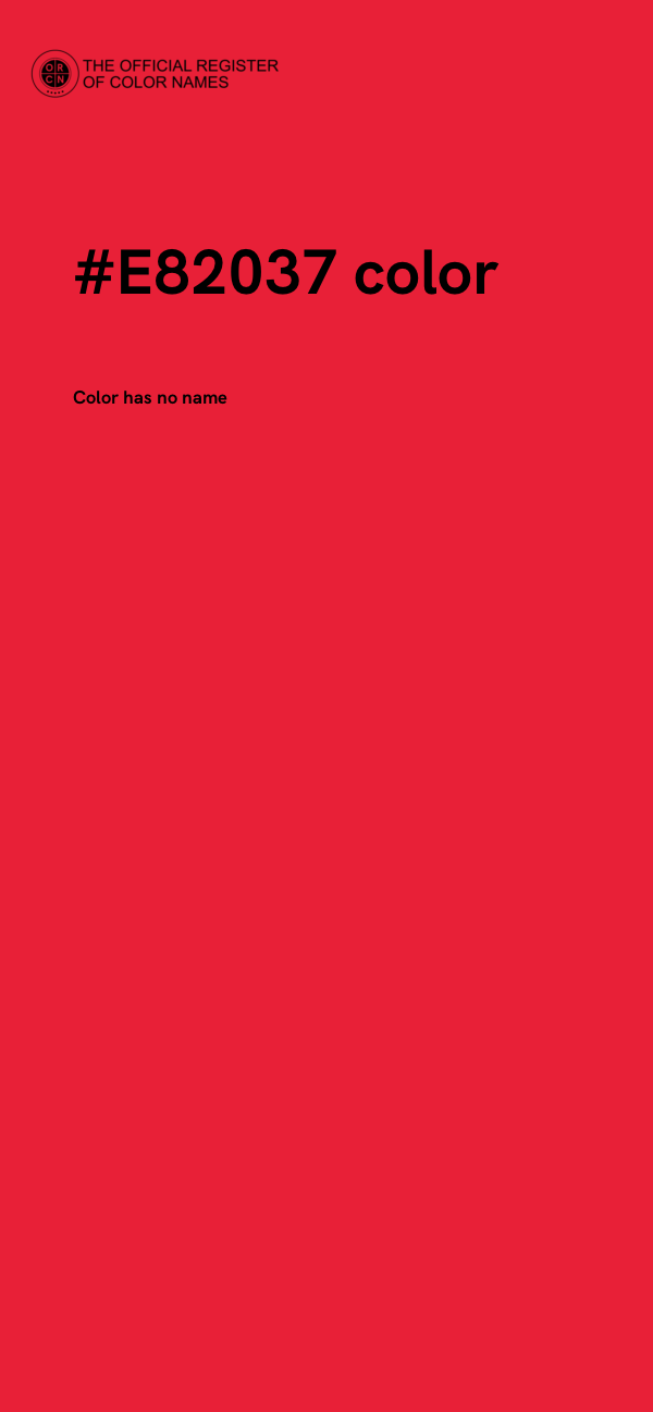 #E82037 color image
