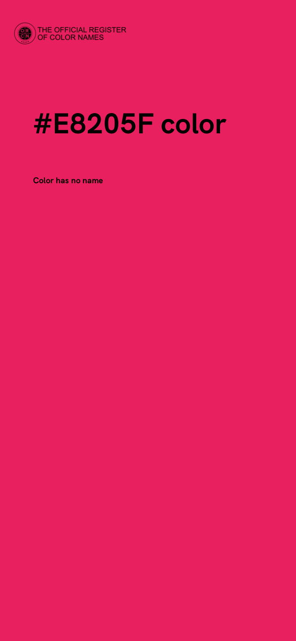 #E8205F color image