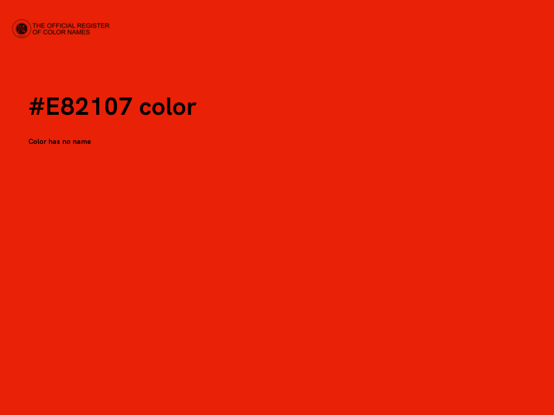 #E82107 color image