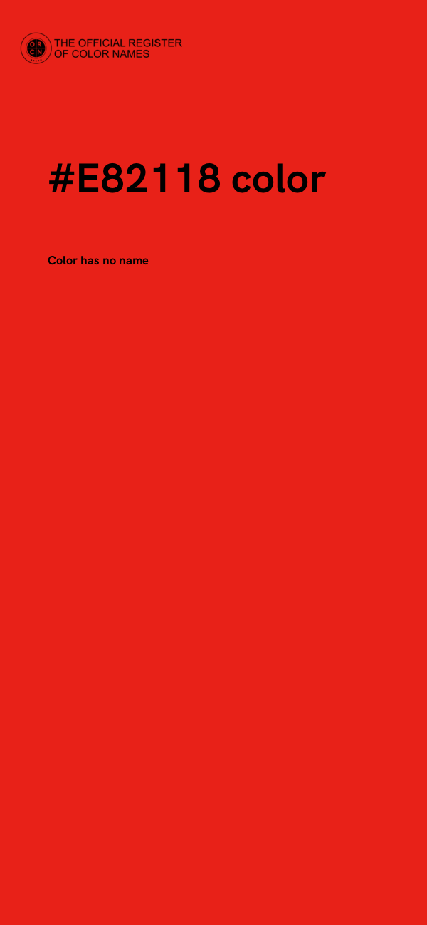 #E82118 color image
