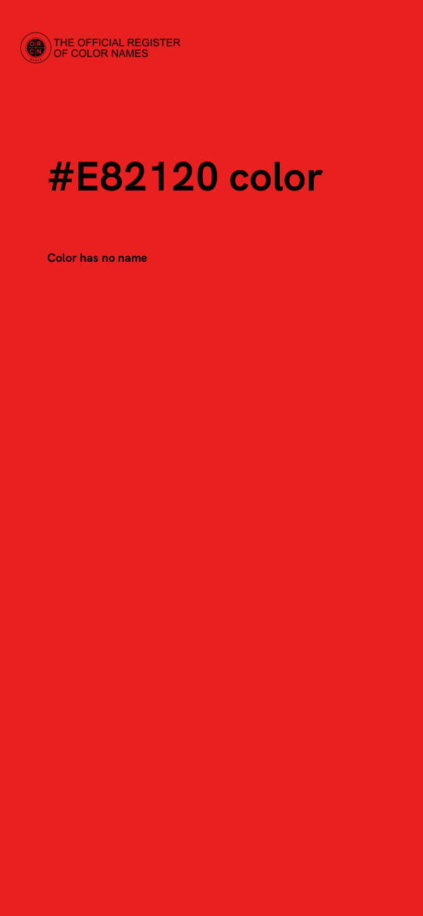 #E82120 color image