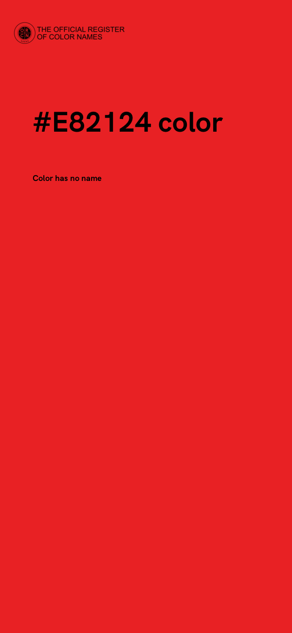 #E82124 color image