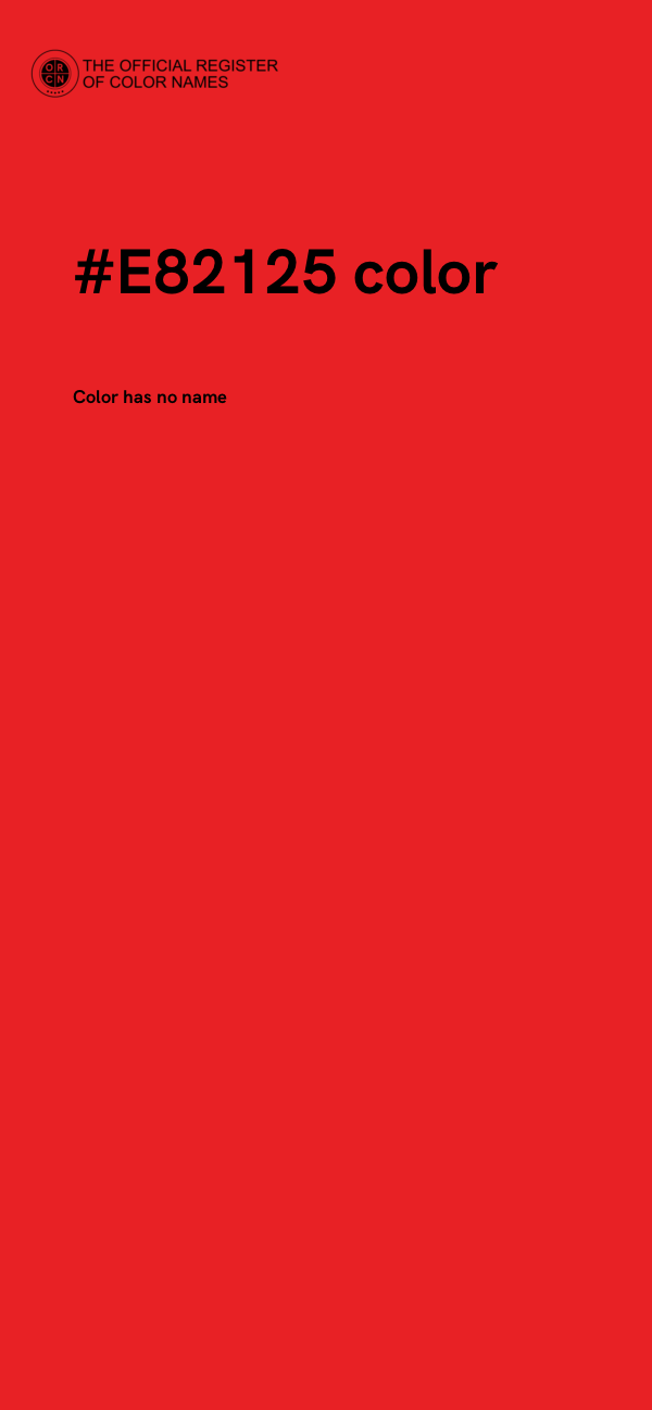 #E82125 color image