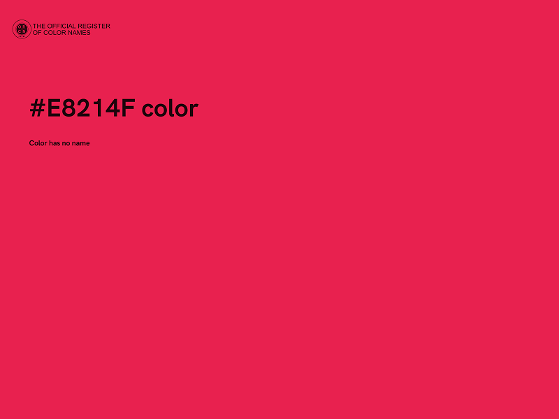 #E8214F color image