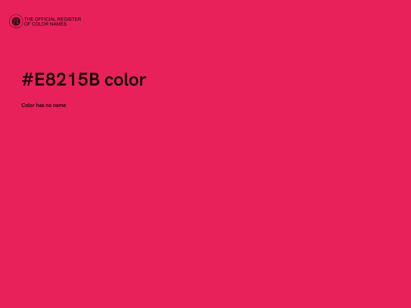 #E8215B color image