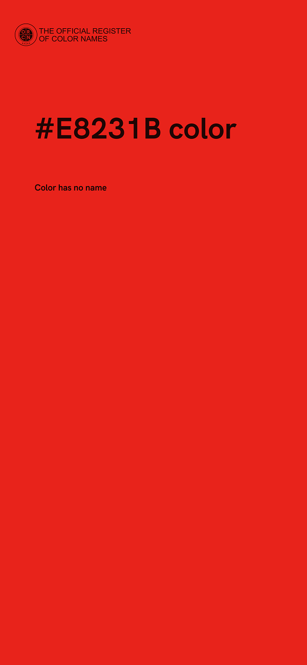 #E8231B color image