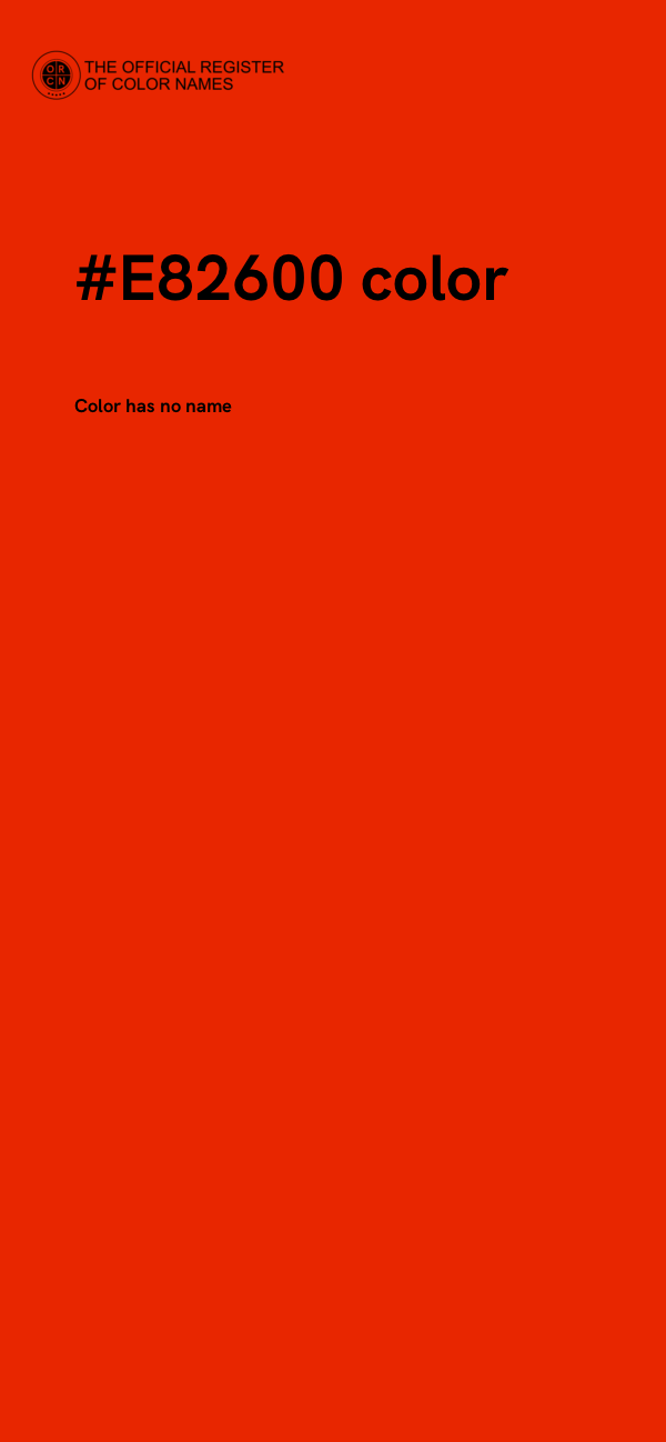 #E82600 color image