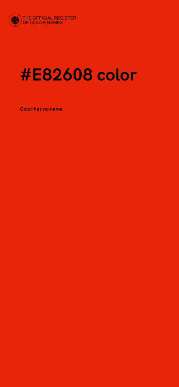 #E82608 color image