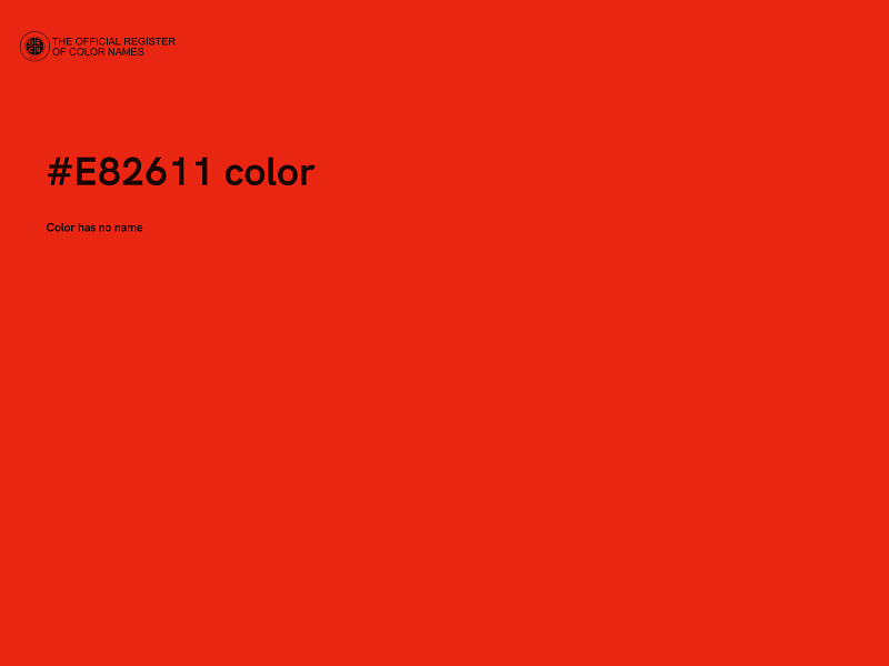 #E82611 color image