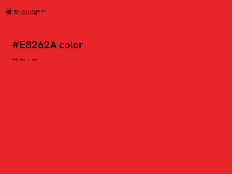 #E8262A color image