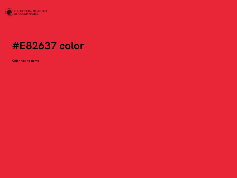 #E82637 color image
