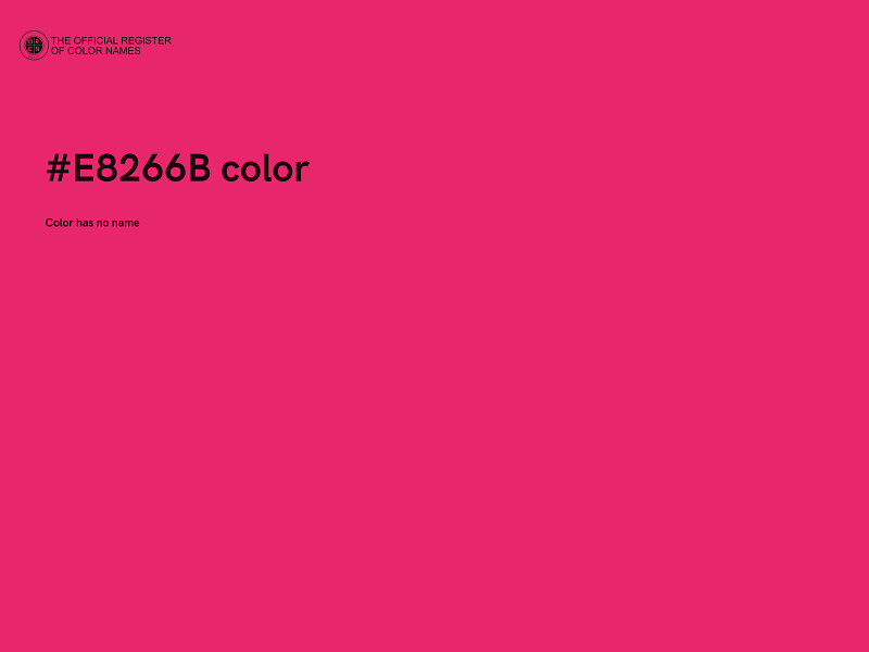 #E8266B color image
